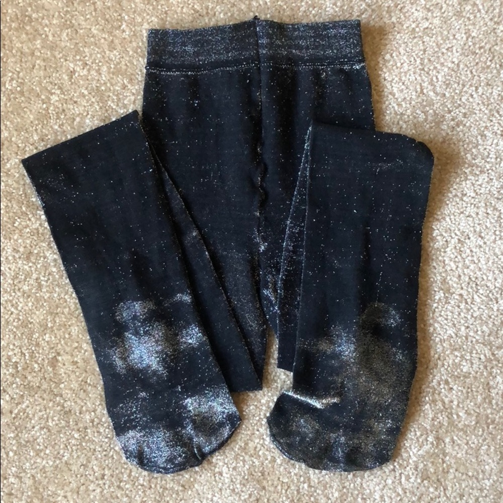 Black and Silver Sparkly Tights